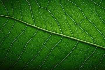 Obraz premium Macro of green leaves Generated by AI