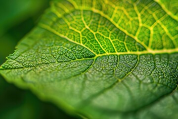 Macro of green leaves Generated by AI