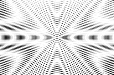 Halftone vector background. Monochrome halftone pattern. Abstract geometric dots background. Pop Art comic gradient black white texture. Design for presentation banner, poster, flyer, business card.