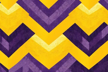 Yellow and purple zigzag geometric shapes