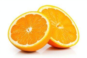 Orange split in two halves