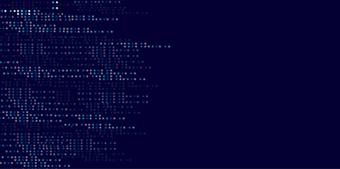 Vectors Digital data dots blue pattern pixel background. Digital technology background.