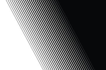 Thin straight line smooth transition from black to white  line pattern background. - obrazy, fototapety, plakaty