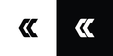 Modern and unique  letter CC initials logo design