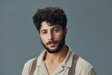 Person attractive background men face isolated confidence guy caucasian handsome adult portrait young