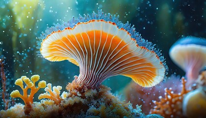 Fototapeta na wymiar The close up of coral reef in the sea.