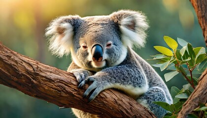 The koala rest in tree.