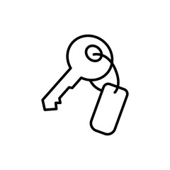 Key outline icons, minimalist vector illustration ,simple transparent graphic element .Isolated on white background