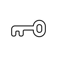 Key outline icons, minimalist vector illustration ,simple transparent graphic element .Isolated on white background