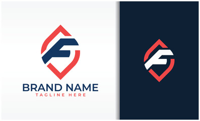 Letter F And Leaf Logo