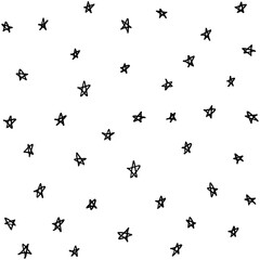 Star Pattern Background. pattern of star doodle. Star hand drawn.	