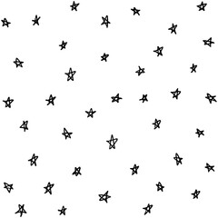 Star Pattern Background. pattern of star doodle. Star hand drawn.	