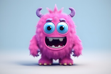Obraz premium 3d rendering cute monsters Kaiju cartoons