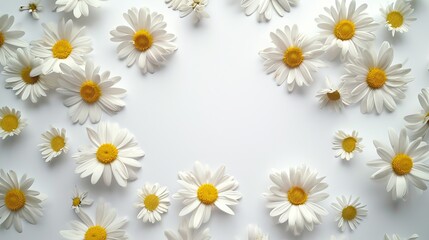 A Canvas of Elegance: Daisy's Dance in White and Yellow, Unveiled in Monochrome Simplicity amidst Cherry Blossoms and Subtle Tonalities