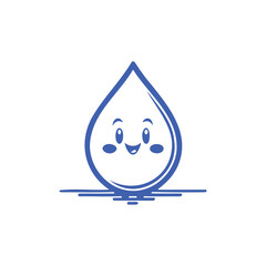 Illustration of Drop Water Mascot