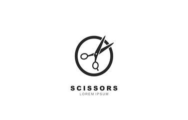 O Letter Scissors logo template for symbol of business identity