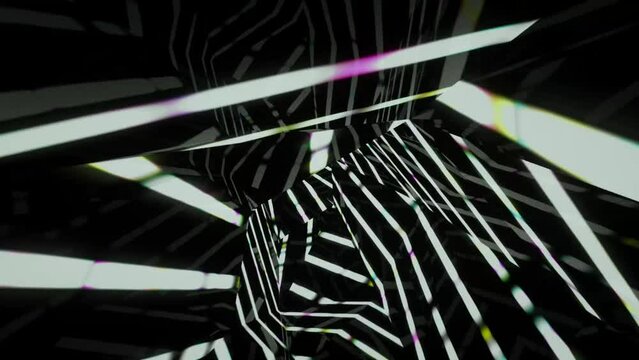 Abstract Vibrant Tunnel Digital Rendering