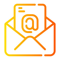 email Line Gradient Icon