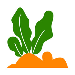 Grass of cute clip art vector flat illustration