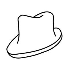 Cowboy hat of doodle clip art vector illustration