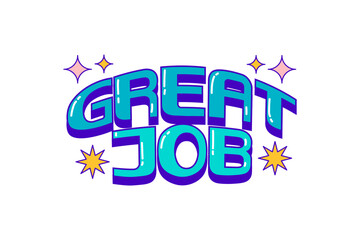 Great Job y2k Sticker Design