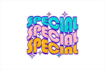 Colorful Special y2k Sticker Design
