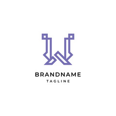 Letter W logo Modern Elegant Logotype Design Template.