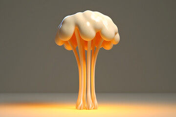 3d rendering Enoki Mushroom