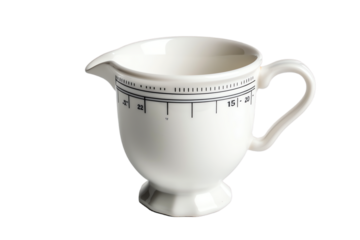 The measuring cup on a transparent background.