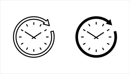 Long term icon set. clock sign. vector illustration - obrazy, fototapety, plakaty