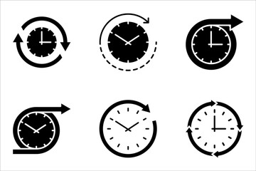 Fototapeta premium Long term icon set. clock sign. vector illustration