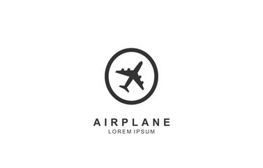 O Letter Plane Travel logo template for symbol of business identity