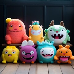 Obraz premium Funny cute fluffy toys