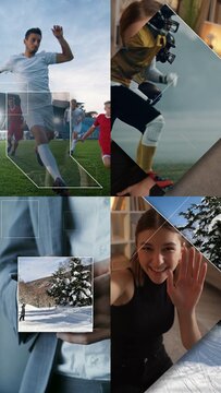 Vertical Geometric Shapes Media Transitions