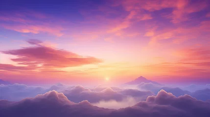 Foto op Canvas clouds heaven sky background illustration celestial ethereal, celestial paradise, divine celestial clouds heaven sky background © vectorwin