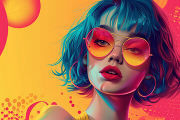 Human portrait game background style 3d stylish illustration