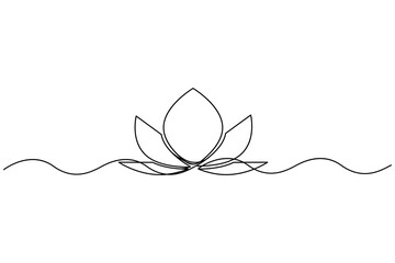 Lotus line icon. Vector illustration. EPS 10.
