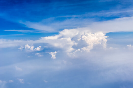 The cloudscape  of aerial photo in airplane.
