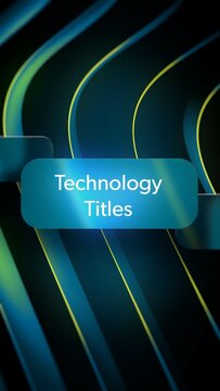 Vertical Tech Titles with Glass Background and Search Field