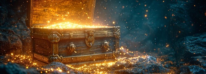 Unlock an Age-Old Trunk Featuring Brilliant Magic Lights in the Dark for a Treasure Chest.