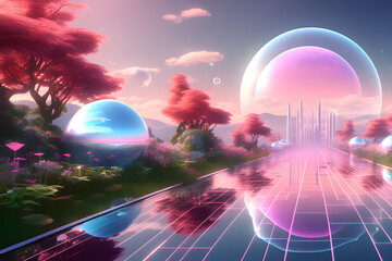 Fantastic Cyberspace: The Future Fantasy of Pastel Holograms generative ai