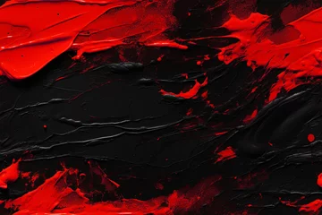 Foto op Plexiglas red paint on black background wall texture pattern seamless wallpaper © Aldis