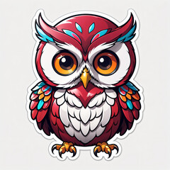 cartoon owl sticker