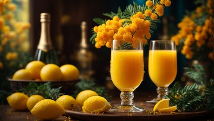 Refreshing orange juice in premium glass with studio lighting and background, cinematic drink photography