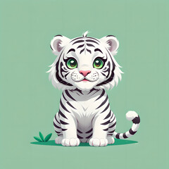 Cartoon baby white tiger #12