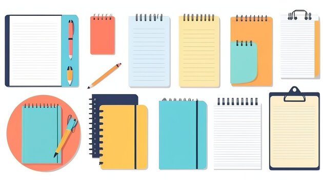 Assorted Charter Sheets and Planners Illustration