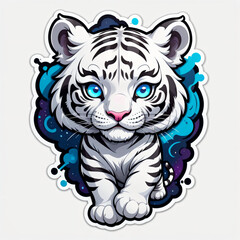 white tiger sticker #8