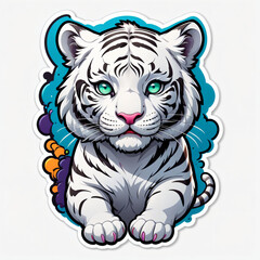 white tiger sticker #7