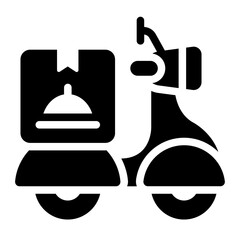 Food Delivery  with scooter icon