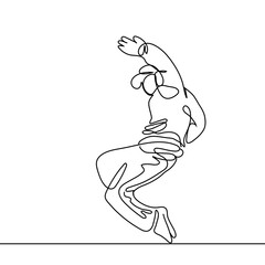 illustration of hip pop dancer line arts